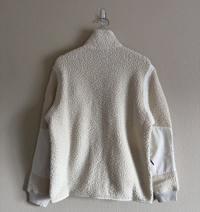 Stone Island Embroidered Logo Teddy Fleece Zip Jacket