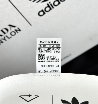 Prada Adidas Re-nylon Forum White Sneakers Us 8 5 Eu 42