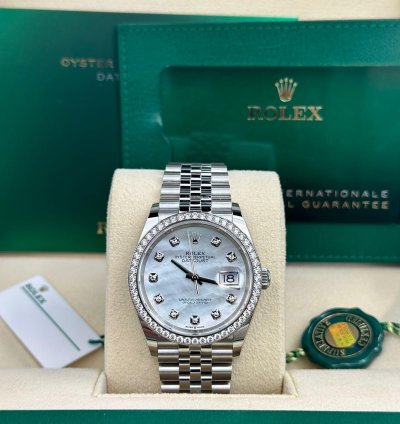 Rolex Datejust 36 126284rbr Datejust Steel White Mop Diamond Dial 36mm Oyster Bracelets 2024