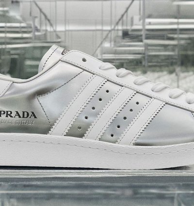 Prada Adidas Superstar Chrome Silver Us8 5 Uk8 Made In Italy