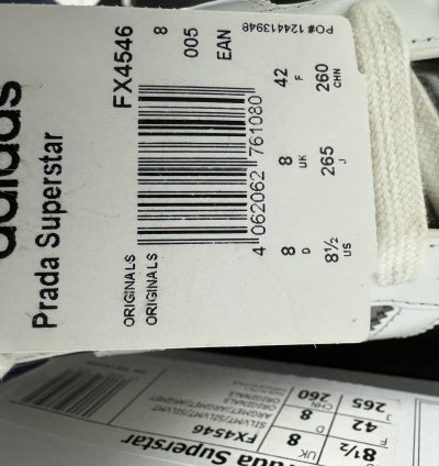 Prada Adidas Superstar Chrome Silver Us8 5 Uk8 Made In Italy