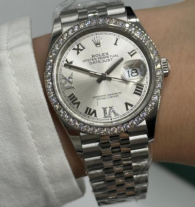 Rolex Datejust 36 126284rbr Vi Silver Jub