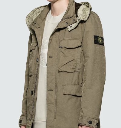 Stone Island Field Jacket With Removable Hood