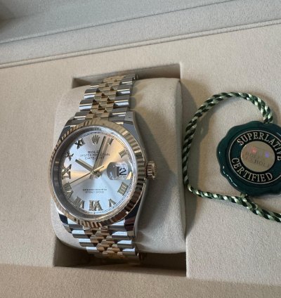 Rolex Datejust 36 18k Gelbgold Stahl Nagelneu Ungetragen Kauf 03 2025
