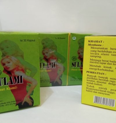 Sulami Capsule Natural Body Slimmingg 100 Originals 5 Box