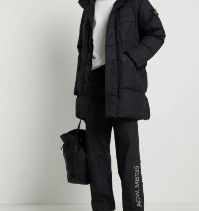 Stone Island Garment Dyed Crinkle Nylon Down Jacket