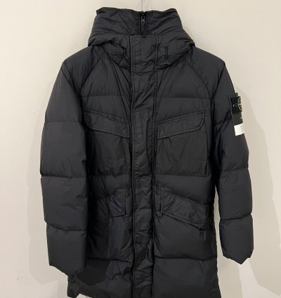 Stone Island Garment Dyed Crinkle Nylon Down Jacket