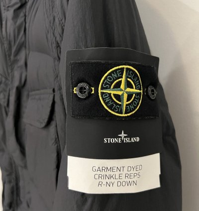 Stone Island Garment Dyed Crinkle Nylon Down Jacket
