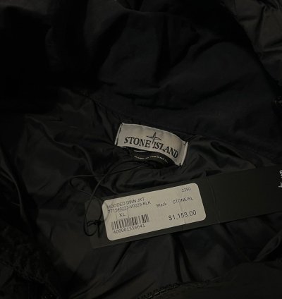 Stone Island Garment Dyed Crinkle Rep Down Jacket Black