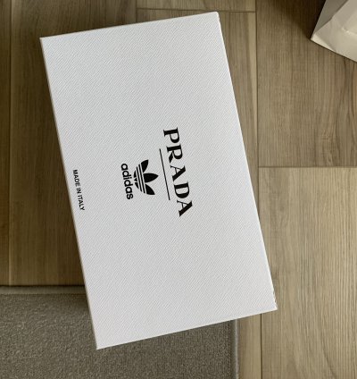 Prada Adidas White Black Superstar Sneakers