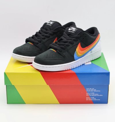 Dh7722-001 Polaroid Nike Sb Dunk Low Pro Qs Black White