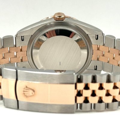 Rolex Datejust 36 36mm Mother Of Pearl Mop Dial Diamond Bezel Two Tone Jubilee 126281rbr Unworn
