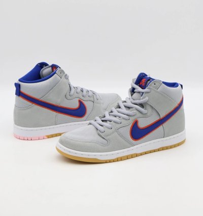 Dh7155-001 Nike Dunk High Sb New York Mets Rush Blue Orange Cloud Gray