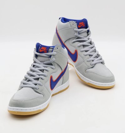Dh7155-001 Nike Dunk High Sb New York Mets Rush Blue Orange Cloud Gray