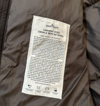 Stone Island Garment Dyed Crinkle Reps Down Puffer Jacket