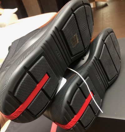 Prada America Cup Black Leather Sneakers New Uk8