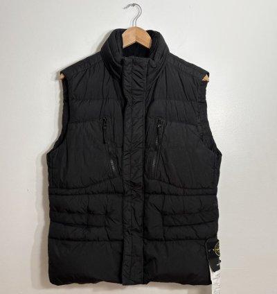 Stone Island Garment Dyed Crinkle Reps Ny Down Gillet Vest