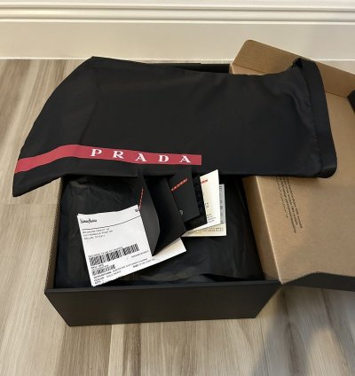 Prada America Cup Black Yellow Patent Sneakers 9uk 10us