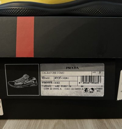 Prada America Cup Black Yellow Patent Sneakers 9uk 10us