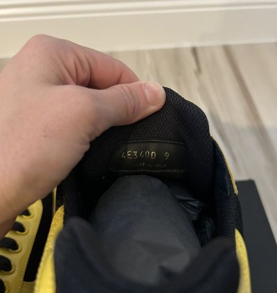 Prada America Cup Black Yellow Patent Sneakers 9uk 10us