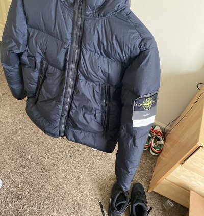 Stone Island Garment Dyed Crinkle Reps Ny Down Jacket
