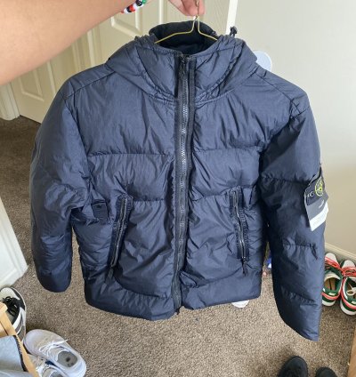 Stone Island Garment Dyed Crinkle Reps Ny Down Jacket