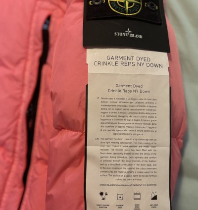 Stone Island Garment Dyed Crinkle Reps Ny Down Jacket New