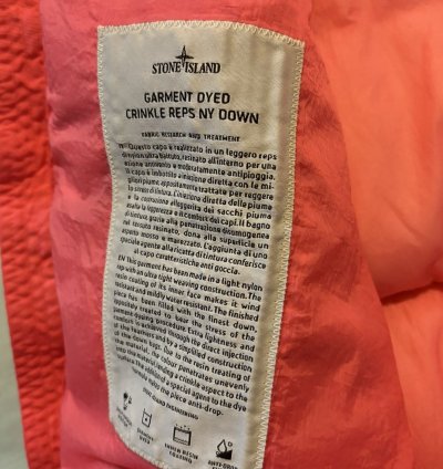 Stone Island Garment Dyed Crinkle Reps Ny Down Jacket New