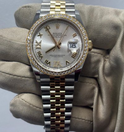 Rolex Datejust 36 36mm Silver Vi Ix Roman Jubilee 126283rbr 2023