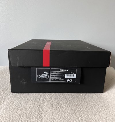 Prada America Cup High Top Sneakers In Red