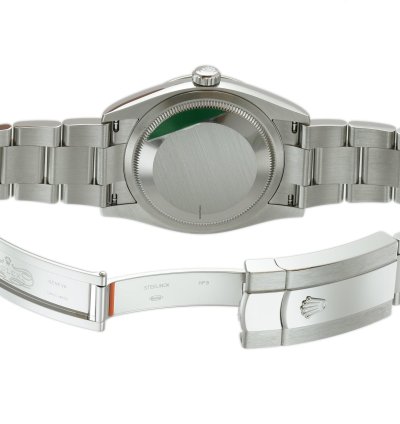 Rolex Datejust 36 36mm Steel Diamond Bezel Black Diamond Dial Oyster Bracelet