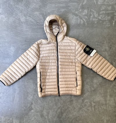 Stone Island Garment Dyed Hooded Down Jacket