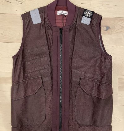 Stone Island Garment Dyed Leather Dyneema Vest