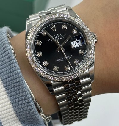 Rolex Datejust 36 Black Diamonds Jub