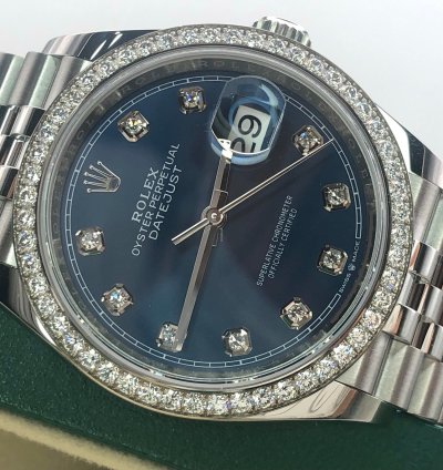 Rolex Datejust 36 Blue Diamond Dial Jubilee