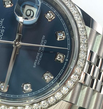 Rolex Datejust 36 Blue Diamond Dial Jubilee