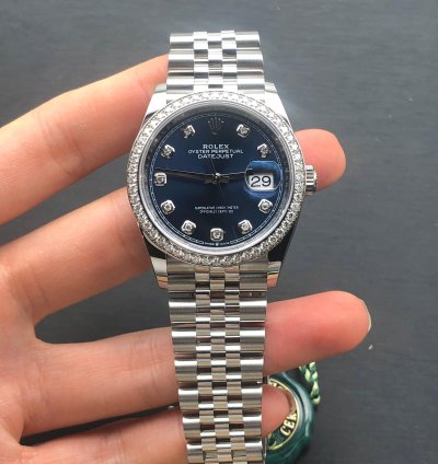 Rolex Datejust 36 Blue Diamond Dial Jubilee