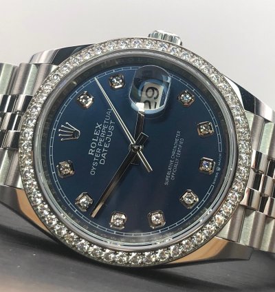 Rolex Datejust 36 Blue Diamond Dial Jubilee