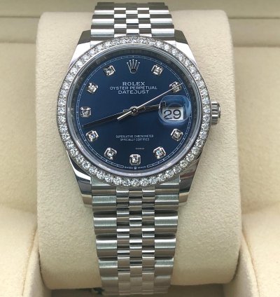 Rolex Datejust 36 Blue Diamond Dial Jubilee