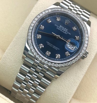 Rolex Datejust 36 Blue Diamond Dial Jubilee