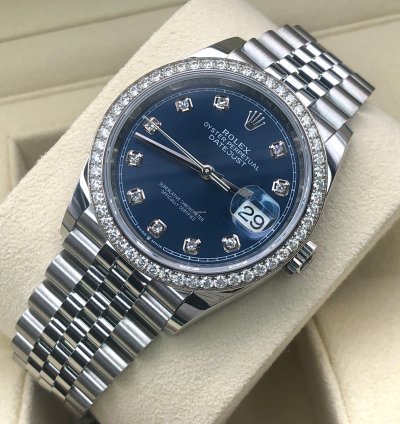 Rolex Datejust 36 Blue Diamond Dial Jubilee