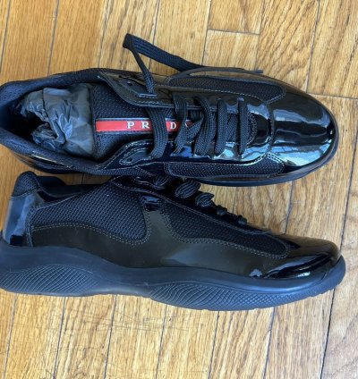 Prada America Cup Patent Leather Sneaker