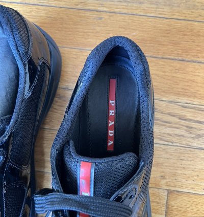 Prada America Cup Patent Leather Sneaker