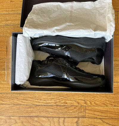 Prada America Cup Patent Leather Sneaker