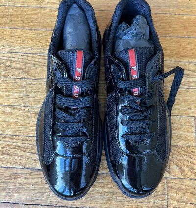 Prada America Cup Patent Leather Sneaker