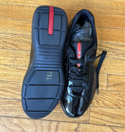 Prada America Cup Patent Leather Sneaker