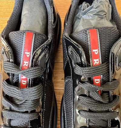 Prada America Cup Patent Leather Sneaker