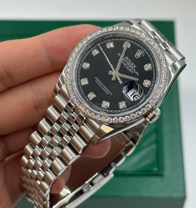 Rolex Datejust 36 Diamonds Black Jub