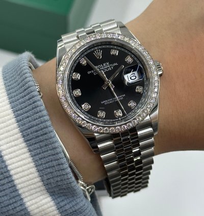 Rolex Datejust 36 Diamonds Black Jub