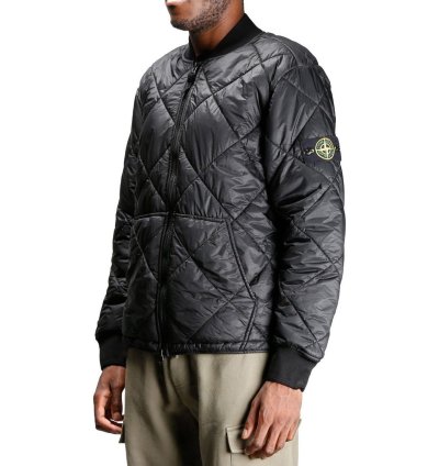 Stone Island Garment Dyed Quilted Micro Yarn Charcoal Q1424
